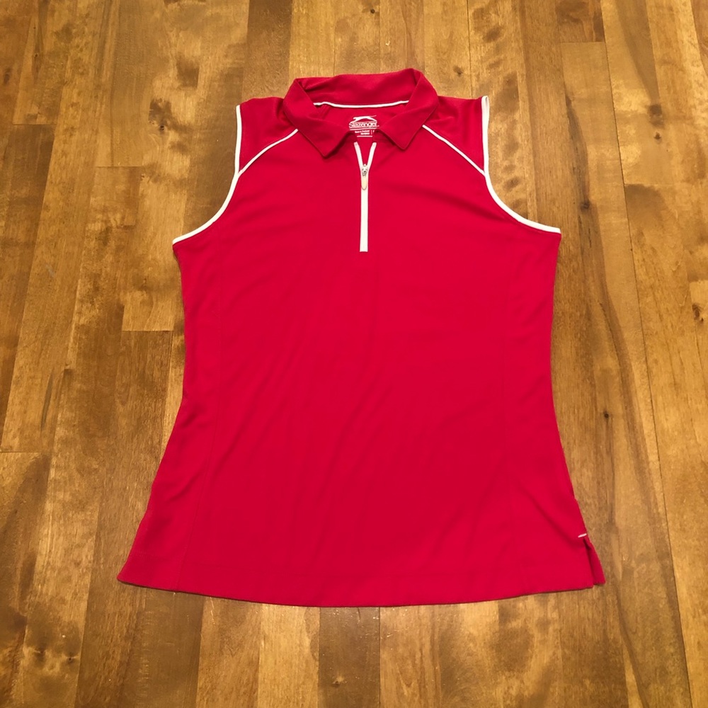 Slazenger women’s sleeveless half zip polo golf tank